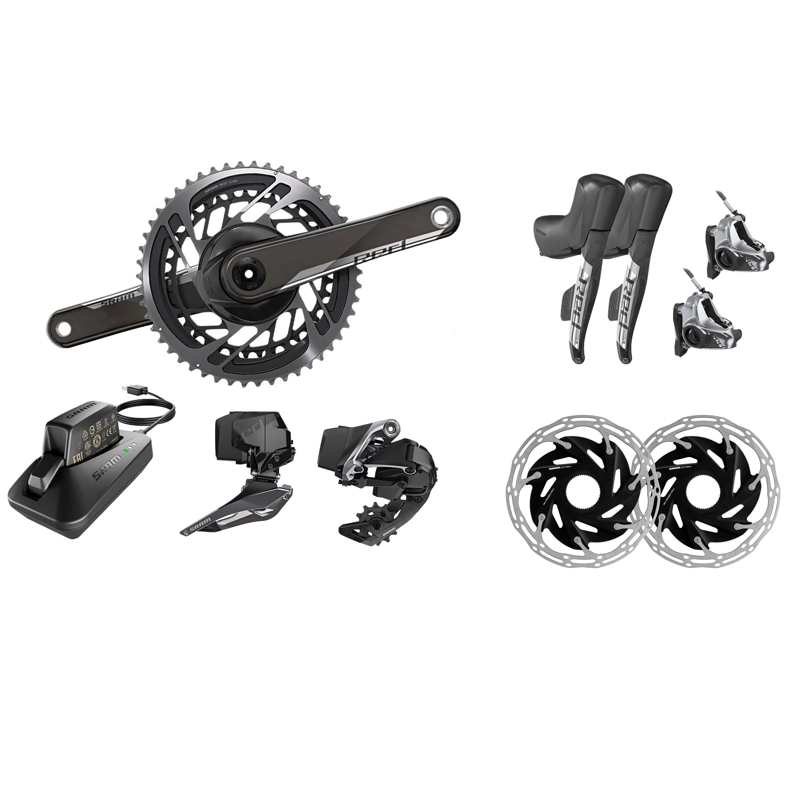 Groupe Complet SRAM RED AXS 2x12 Vitesses à Disques 3 Groupe Complet SRAM RED AXS 2x12 Vitesses à Disques